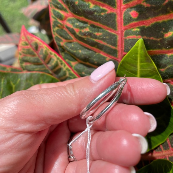 SOLD ⭐️ Sterling Silver Hoop Earrings - Picture 8 of 13